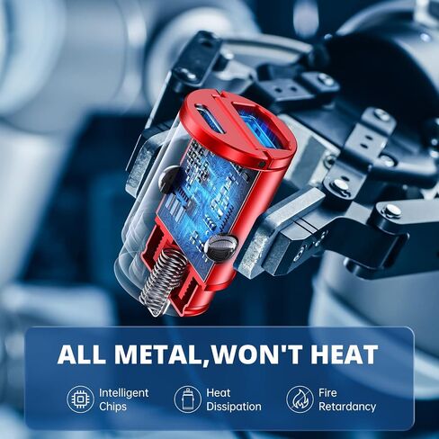 USB C Car Charger Syncwire [PD 45W & QC 45W] USB Car Charger Adapter Fast Charging [Super Mini & All Metal] Compatible with iPhone 14 Pro Max Plus 13 12 Samsung S23/S22/21 Note 22/21, Pixel, iPad in Kuwait