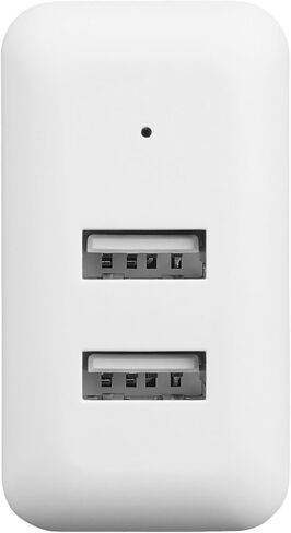 أمازون بيسكس ،12 واط ،منفذ واحد USB-A ،شاحن حائط (2.4 أمبير) ،محمول ،متوافق مع هواتف (آيفون 16/15/14/13/12/11/X وسامسونج والمزيد) ،قطعتان ، أبيض in Kuwait