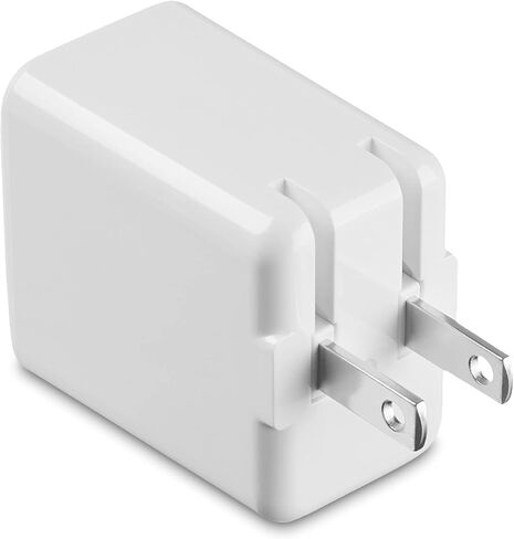 شاحن حائط بمنفذ USB-A بقدرة 12 واط من أمازون بيسكس (2.4 أمبير) للهواتف (iPhone 13/12/11/X وSamsung والمزيد)، عبوة من قطعتين، أبيض in Kuwait