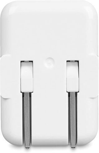 شاحن حائط بمنفذ USB-A بقدرة 12 واط من أمازون بيسكس (2.4 أمبير) للهواتف (iPhone 13/12/11/X وSamsung والمزيد)، عبوة من قطعتين، أبيض in Kuwait
