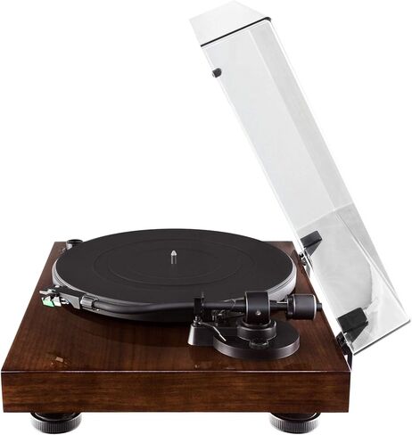 مشغل تسجيل القرص الدوار من الفينيل عالي الدقة Fluance RT81 Elite مع خرطوشة Audio Technica AT95E، محرك الحزام، Preamp مدمج، ثقل موازنة قابل للتعديل، قاعدة خشب MDF عالية الكتلة - الجوز in Kuwait
