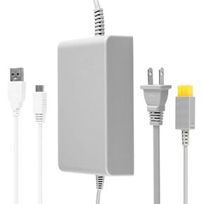 محول إمداد الطاقة AreMe AC لوحدة تحكم Wii U + سلك كابل شحن USB للوحة ألعاب Wii U in Saudi Arabia