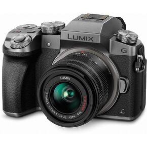 Panasonic LUMIX G7 4K Digital Camera, with LUMIX G VARIO 14-42mm Mega O.I.S. Lens, 16 Megapixel Mirrorless Camera, 3-Inch LCD, DMC-G7KK (Black) in Kuwait