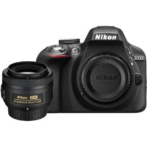 هيكل Nikon D3300 DSLR (أسود) مع 35 ملم F/1.8G