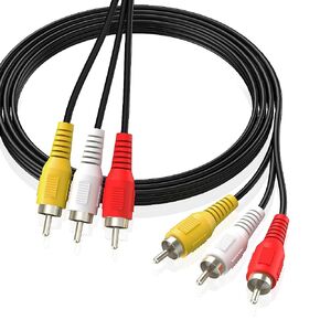 Tengchi 3 RCA Male to Male Composite Cable （ 6 Feet） for Connecting Audio Video Components AV Male to Male Cable for Home Theater amp; Stereo Systems in Kuwait