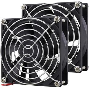 GDSTIME 2Pcs 80mm x 25mm Dual Ball Bearings High Speed 12V Cooling Fan 2Pin in Saudi Arabia