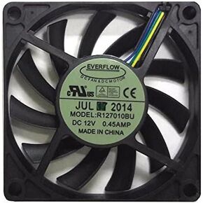 Everflow 70x70x10mm Ultra High Speed Dual Ball Bearing 12 Volt PWM Fan R127010BUAF in Saudi Arabia