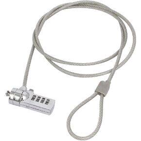 Aexit 4-Digit Password Computer Accessories Alloy Computer Combination Lock Cable Security Devices for Laptop in Saudi Arabia