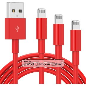 3 حزم كابل شاحن iPhone معتمد من Apple MFi بطول 6 أقدام، سلك كابل Apple Lightning إلى USB بطول 6 أقدام، شحن سريع 2.4 أمبير، شواحن طويلة لهاتف Apple iPhone 14/13/12/11/11 Pro/11 Max/X/XS/XR/XS Max/8/7/6 in Saudi Arabia