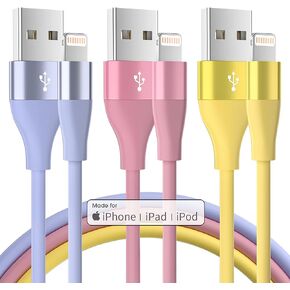 شاحن ايفون من سواجوود [معتمد من ابل] كيبل لايتنينج بطول 10 قدم للشحن السريع متوافق مع ايفون 13 12 11 برو ماكس اكس ار اكس اس اكس 8 7 6 بلس اس اي والمزيد - ملون in Kuwait