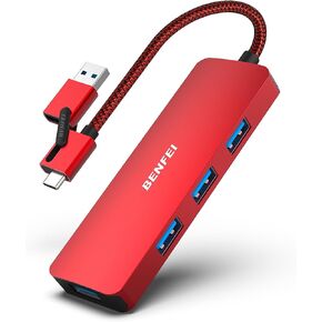 BENFEI USB 3.0 Hub, 4 Ports USB A Splitter Ultra-Slim Expander for Mouse, Keyboard, Flash Drive, U Disk, Printer Compatible with Laptop, Desktop PC, Xbox, PS5, and More in Kuwait