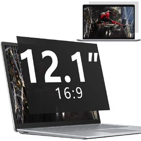 12.1 Inch Privacy Screen Filter Compatible with 16:9 Widescreen Display - Monitor, Desktop PC, Computer, Anti Spy/Easy Installation/Anti Glare/Blocking Blue Light