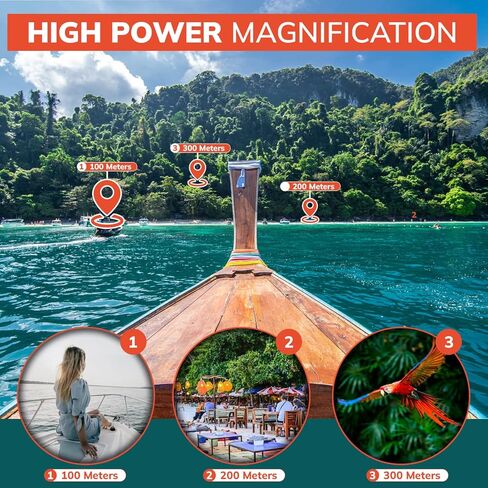 روكسانت تلسكوب أحادي العدسة - تلسكوب جيب خفيف للغاية عالي الدقة - يتضمن منظار أحادي مدمج وحزام للرقبة وقطعة قماش للتنظيف، منظار أحادي العدسة للبالغين، تلسكوب محمول باليد عالي الطاقة in Kuwait