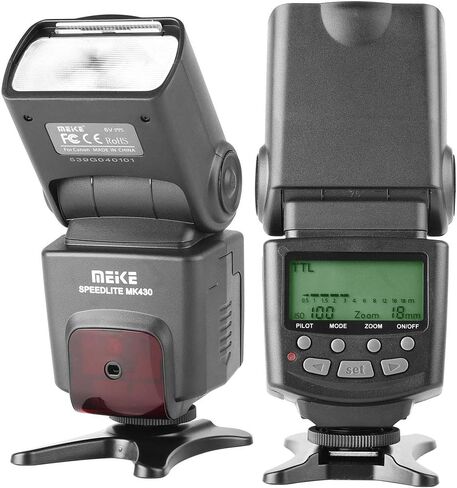 Meike MK430 TTL Flash Speedlite Compatible with Nikon D7100 D5300 D5200 D3500 D3100 D600 D800 D3200 D90 D80 D300 D7500 D780,etc in Saudi Arabia