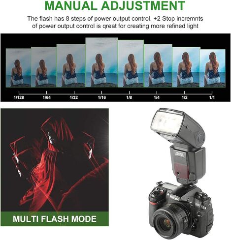 Meike MK430 TTL Flash Speedlite Compatible with Nikon D7100 D5300 D5200 D3500 D3100 D600 D800 D3200 D90 D80 D300 D7500 D780,etc in Saudi Arabia