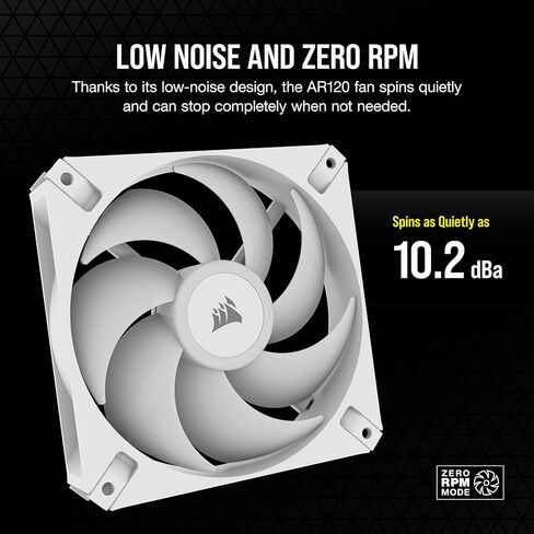 CORSAIR iCUE AR120 RGB Digital 120mm ARGB-Compatible Single Fan - White in Saudi Arabia