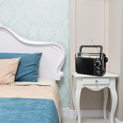 Retekess TR604 AM FM Radio, Portable Radio Plug in Wall | for Home,Picnic,Senior, D Battery Operated,Large Dial,High/Low Tone Mode,Big Speaker,Earphone Jack in Kuwait