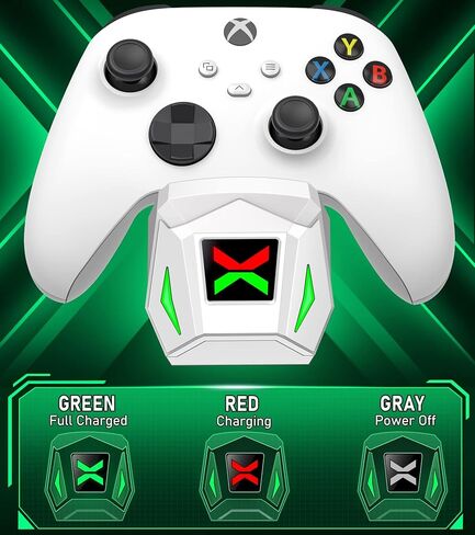 Upgraded Controller Charger Station with 2x6200mWh Rechargeable Battery Packs for Xbox One/Series X|S, Dual Charging Dock for Xbox One Battery Pack (Controller not Included) in Saudi Arabia