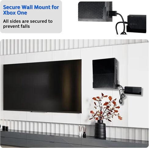 حامل يثبت على الحائط لجهاز Xbox One، حامل معدني يثبت على الحائط لجهاز Xbox One الاصلي + حامل باور بريك، موفر للمساحة للتعليق على الحائط Xbox One in Kuwait