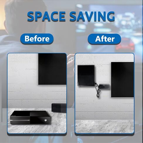 حامل يثبت على الحائط لجهاز Xbox One، حامل معدني يثبت على الحائط لجهاز Xbox One الاصلي + حامل باور بريك، موفر للمساحة للتعليق على الحائط Xbox One in Kuwait