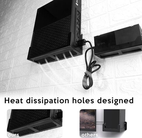 حامل يثبت على الحائط لجهاز Xbox One، حامل معدني يثبت على الحائط لجهاز Xbox One الاصلي + حامل باور بريك، موفر للمساحة للتعليق على الحائط Xbox One in Kuwait