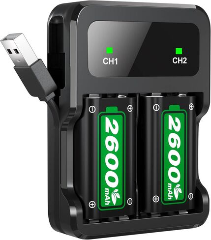 Ukor Fast Charging 2600mAh Rechargeable Battery Packs with Charger for Xbox One/Xbox Series X|S Xbox One S/Xbox One X/Xbox One Elite Wireless Controller, Long Lasting Intelligent Protection in Saudi Arabia