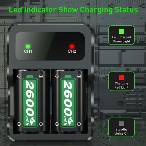 Ukor Fast Charging 2600mAh Rechargeable Battery Packs with Charger for Xbox One/Xbox Series X|S Xbox One S/Xbox One X/Xbox One Elite Wireless Controller, Long Lasting Intelligent Protection in Saudi Arabia