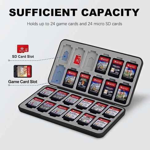 FYY Nintendo Switch Game Case Holder for Switch 2 Cartridge, Black in Kuwait