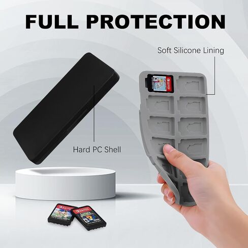 FYY Nintendo Switch Game Case Holder for Switch 2 Cartridge, Black in Kuwait