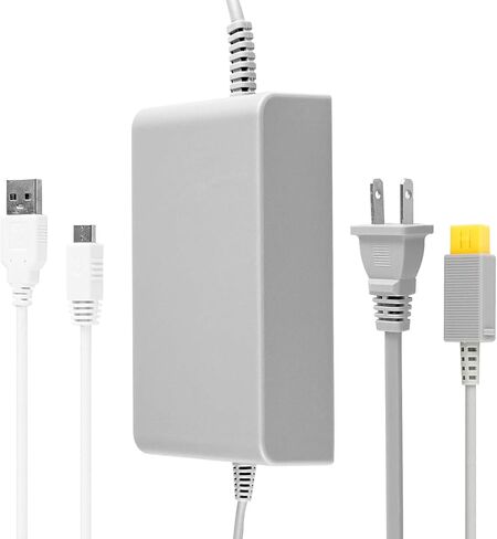 AreMe AC Power Supply Adapter for Wii U Console + USB Charging Cable Cord for Wii U Gamepad in Saudi Arabia