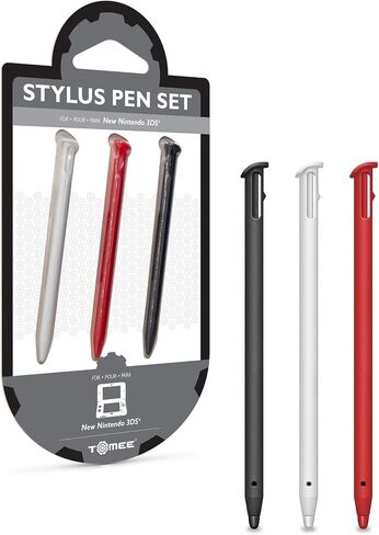 Tomee Stylus Pen Set for Nintendo 3DS - 3-Pack | Replacement Styluses (Black, White, Red) in Kuwait