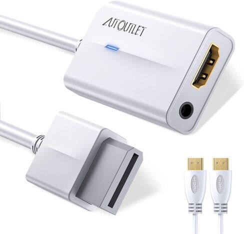 AUTOUTLET Wii to HDMI Converter 1080P with 6ft High Speed HDMI Cable Wii2 HDMI Adapter with Blue Indicator, Output Video&Audio with 3.5mm Jack Audio Compatible with Full HD Devices in Kuwait