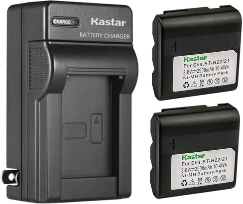 Kastar AC Wall Battery Charger Compatible with Sharp VL-SE10H, VL-SE10U, VL-SE15, VL-SE20, VL-SE20H, VL-SE20U, VL-SE50U, VL-SW50, VL-SW50E, VL-SW50U, VL-SW980, WD-250U, WD-450U, WD-650U in Kuwait