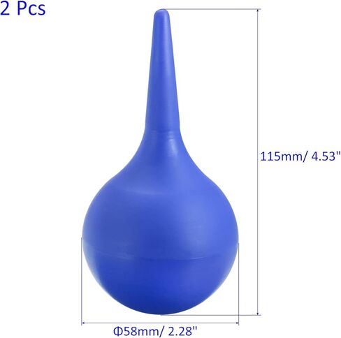منفاخ هواء كروي للغبار من ام ميتركسيتي، عبوة من قطعتين - مطاط تنظيف المعدات يزيل الغبار ونقل السوائل، يوضع على الكمبيوتر / عدسة الكاميرا / النباتات (90 مل، ازرق) in Kuwait