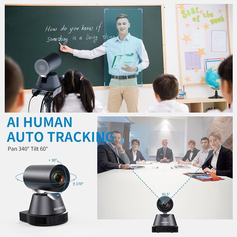 كاميرا FEELWORLD 4K12X 4K PTZ USB HDMI POE 12X تكبير بصري للإمالة، AI Auto Tracking Focus IP للتحكم عن بعد لتدريس مؤتمر فيديو الكنيسة المباشر in Saudi Arabia