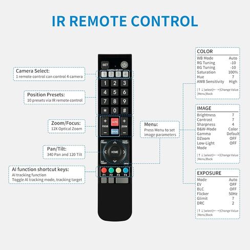 كاميرا FEELWORLD 4K12X 4K PTZ USB HDMI POE 12X تكبير بصري للإمالة، AI Auto Tracking Focus IP للتحكم عن بعد لتدريس مؤتمر فيديو الكنيسة المباشر in Saudi Arabia