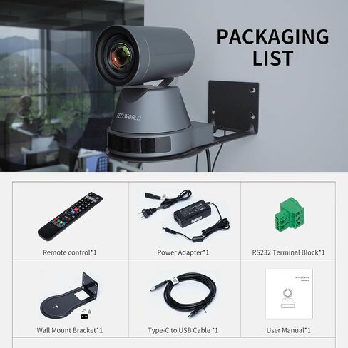 كاميرا FEELWORLD 4K12X 4K PTZ USB HDMI POE 12X تكبير بصري للإمالة، AI Auto Tracking Focus IP للتحكم عن بعد لتدريس مؤتمر فيديو الكنيسة المباشر in Saudi Arabia