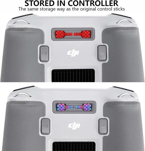 عصي التحكم Betschkim لوحدة التحكم DJI RC & RC 2، Mini 3 Pro/Mini 3/Air 3، عصي التحكم الاحتياطية المصنوعة من الألومنيوم لملحقات DJI Air 3/Mini 3/Mini 3 Pro/Mavic 3 Pro RC/RC 2 in Kuwait