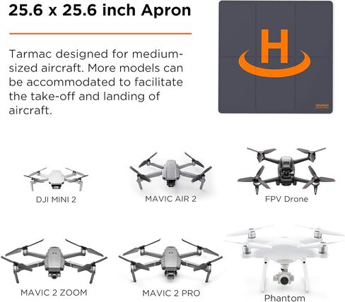 وسادة هبوط بدون طيار من VCUTECH بوزن 20 بوصة (50 سم) لملحقات DJI Mini 3 Pro، Mavic 3، Mavic Air 2/2S، ملحقات DJI Mini 2، DJI FPV Drone، DJI Avata Fly More Kit ملحقات الطائرة بدون طيار (أسود) in Kuwait