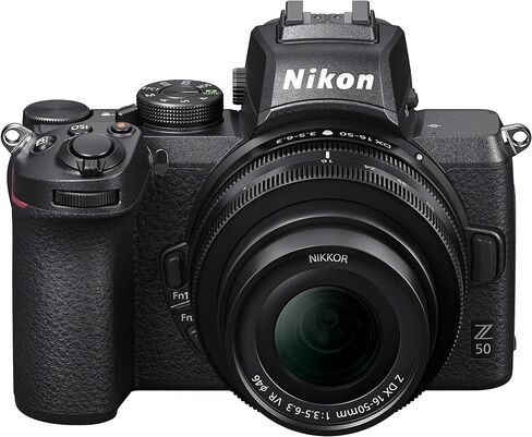 Nikon Z 50 with Two Lenses | Compact mirrorless Stills/Video Camera with Wide-Angle and telephoto Zoom Lenses | Nikon USA Model | Telephoto zoom lenses USA Model in Saudi Arabia