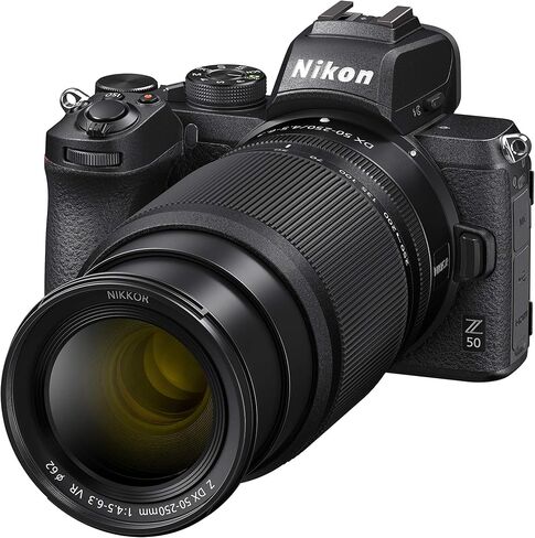 Nikon Z 50 with Two Lenses | Compact mirrorless Stills/Video Camera with Wide-Angle and telephoto Zoom Lenses | Nikon USA Model | Telephoto zoom lenses USA Model in Saudi Arabia
