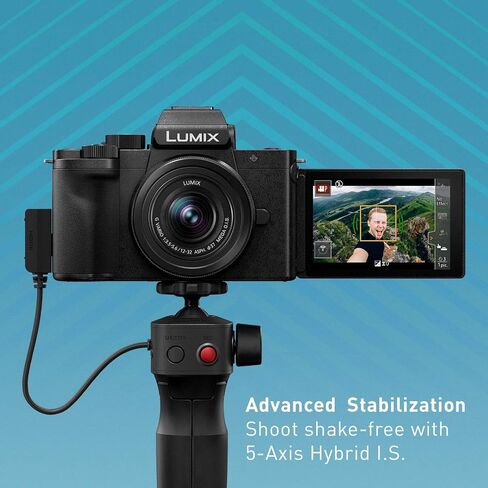 Panasonic LUMIX G100 4k Mirrorless Camera for Photo and Video, Built-in Microphone with Tracking, Micro Four Thirds Interchangeable Lens System, 12-32mm Lens, 5-Axis Hybrid I.S., DC-G100KK (Black) in Saudi Arabia