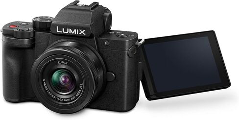 Panasonic LUMIX G100 4k Mirrorless Camera for Photo and Video, Built-in Microphone with Tracking, Micro Four Thirds Interchangeable Lens System, 12-32mm Lens, 5-Axis Hybrid I.S., DC-G100KK (Black) in Saudi Arabia