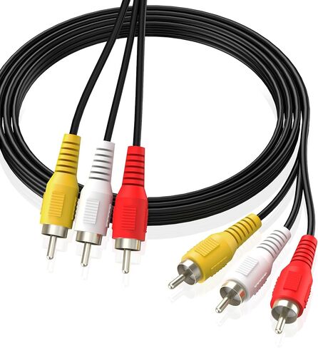 Tengchi 3 RCA ذكر إلى ذكر كابل مركب (6 أقدام) لتوصيل مكونات الصوت والفيديو AV ذكر إلى كابل ذكر للمسرح المنزلي أمبير؛ أنظمة ستيريو in Kuwait