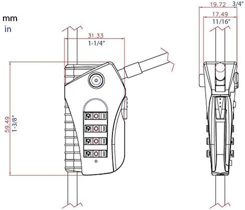 FJM Security SX-645 قفل الكابل العالمي المختلط in Saudi Arabia