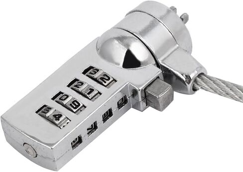 Aexit 4-Digit Password Computer Accessories Alloy Computer Combination Lock Cable Security Devices for Laptop in Saudi Arabia