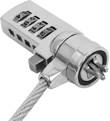Aexit 4-Digit Password Computer Accessories Alloy Computer Combination Lock Cable Security Devices for Laptop in Saudi Arabia