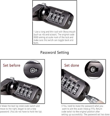 Security Cable Computer Laptop Notebook Locks for HP Laptops, Lenovo, Asus, Acer Laptops and Other Devices in Kuwait