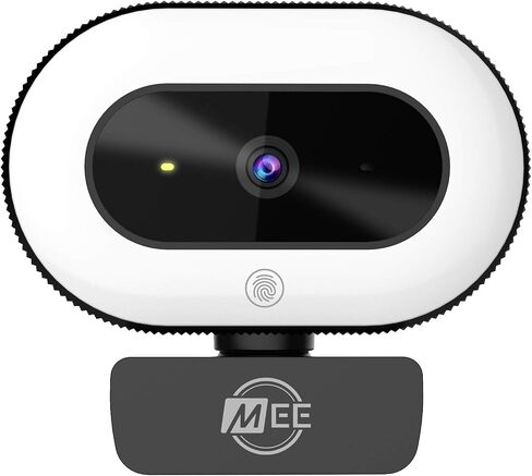 MEE audio CL8A 1080p HD Webcam with Ring Light, Microphone, Autofocus, Low Light Correction, 360° Rotation; USB Streaming Web Camera for Video Calling via Zoom/Skype on Computer PC Mac Laptop Desktop in Kuwait