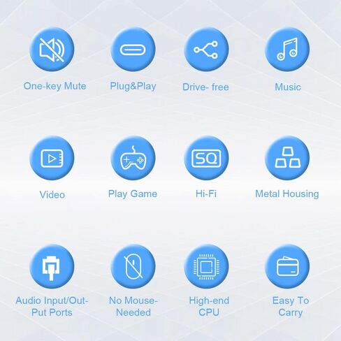 وحدة تحكم في مستوى الصوت USB S04 من يموو، مقبض تحكم في الوسائط المتعددة مع وظيفة التشغيل/الايقاف/الخلف/الامام, مقبض معدني لكتم الصوت بنقرة واحدة، تحكم مزدوج 3.5 ملم ومنفذ USB نوع C متوافق مع ويندوز in Kuwait